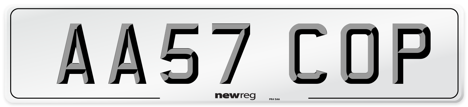 AA57 COP Number Plate from New Reg